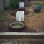 Fixxed dome reinforced concrete digester built for electricity generation for garri processing